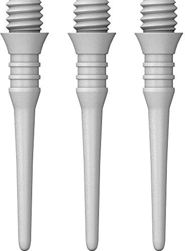 Mission Darts Titan Pro Pointes de Fléchettes Souples | 2ba Plastique Softip, 1 Paquet de 50 Pointes, Blanc (X9156)