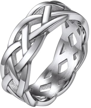 Richsteel Anillos Grande Hombre Caballero, Spinner Anillo Ansiedad Midi Acero Inoxidable