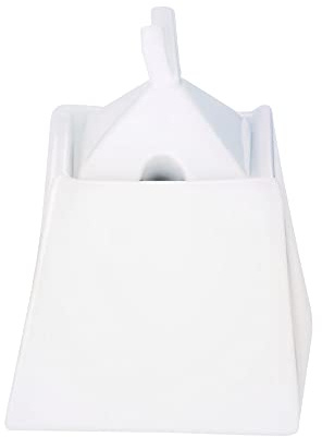 AMBITION Zuckerdose mit Deckel Kubiko 130 ml Zuckerkännchen Zuckerschüssel Porzellanzuckerdose Porzellan glatt weiß elegant spülmaschine