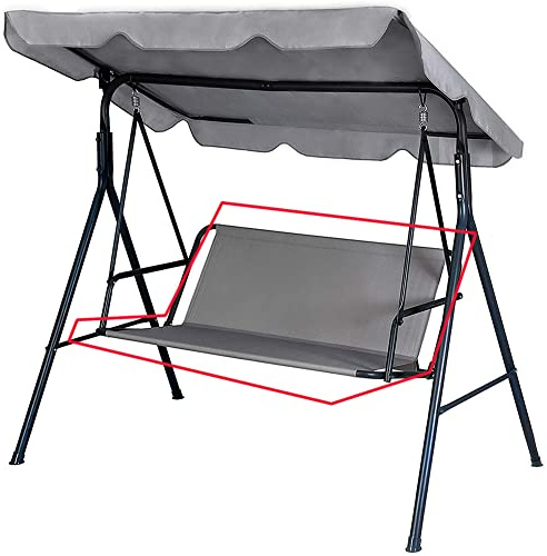 Coprisedile da Giardino per Dondolo, per Sedia a Dondolo da Giardino, Coprisedili per Altalena da Giardino, Copertura per Sedia da Giardino, 2 e 3 Posti (Grigio, 127 * 48 * 52cm)