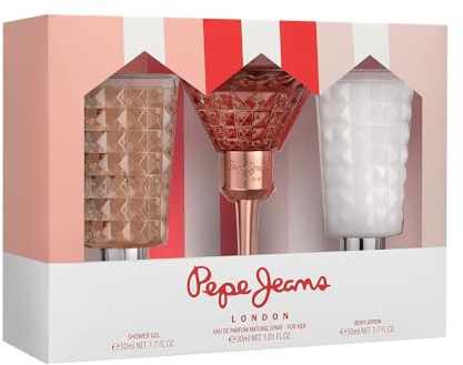 Pepe Jeans Life Is Now For Her Parfüm Damen 3 Teiliges Set Eau de Parfum für Damen 30ml Body Lotion 50ml und Duschgel 50ml Set Floral, Oriental Parfüm Frauen