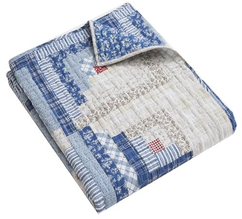 Greenland Home Cottage Cabin - Traditional Motif - Quilted Throw Blanket, 50 x 60 inches, Calico