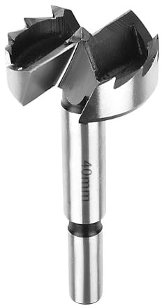SUQIN Punte Forstner Per Legno 40mm Alta Qualità Punta Da Trapano Forstner Per Lavorazione Del Legno Con Manico Rotondo Strumento Per Cerniera Per Legna Adatto Per Forare Legna, Plastica E Compensato