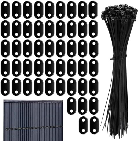 Privacy Screen Mounting Kit, 50x PVC Privacy Screen Strips Mounting Clips, Clips for Privacy Screen Strips Mounting Set, Mounting Clips for Privacy Screen Mats