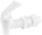 Grifo de Plástico para Garrafa - Dispensador Reutilizable Blanco-Compatible con Jarras y Botellas y Enfriadores de Agua- Fácil Instalación y Uso Doméstico o Profesional, FLUVIA