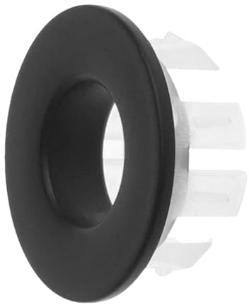 Cubierta de desbordamiento Fregadero: Agujeros Redondeados Insertar cuencas para mostradores, baños con Funciones de protección, Accesorio de bañera para hogar, Acero Inoxidable, instalación fácil