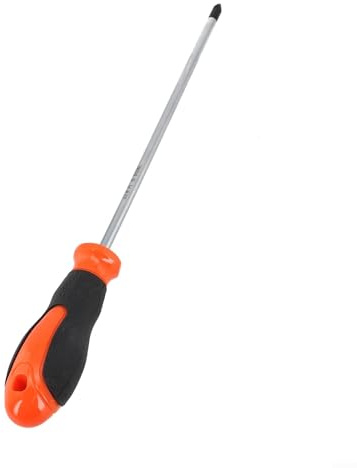 Lång 20 cm magnetisk slitsad och korsskruvmejsel med gummihandtag designad för svåra åtkomstfläckar robust kromvanadiumstål (korsskruvmejsel)
