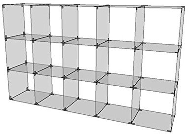 Shop Office Store GmbH Steckvitrine Glassteckvitrine Selbstbauvitrine Vitrine Vitrinen Glasregal Würfelregal Glaskästen