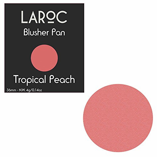 LaRoc Magnetic Powder Blusher Pan - Natural Cheek Colour Makeup - Hi-Pigment, Long Lasting, Face Blush Make Up - Peach Undertone Powder Makeup - Tropical Peach, 36mm