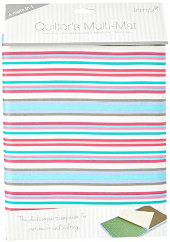 Trimits 4 in 1 Multi-Mat, Tappetino da taglio, Tappetino antiscivolo, Tappetino da stiro, Foglio per marcatura modello, Tappetino trapuntato, floreale, 30 x 24 cm