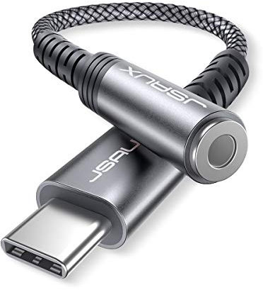 JSAUX USB C to 3.5mm Headphone Jack Adapter, Type C to 3.5mm Aux Compatible with iPhone 16 Pro/16 Pro Max/16/16 Plus/15 Pro Max/15 Pro,Galaxy S24 S23 S22 S21 S20, Pixel 9 Pro/9/8 Pro/8/7 Pro/7-Grey