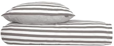 Schiesser Bettwäscheset Marie | Renforcé | 100% Baumwolle aus nachhaltiger Produktion | 155x220cm + 80x80cm | Grau
