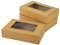 AWCIGG 20 Stück Kraftpapier Gebäckkarton mit Sichtfenster 21,5 x 14 x 5,1cm Tortenschachtel Weihnachtsparty Geschenkbox für Cookies Cupcakes Muffin Süßigkeiten Kuchen Verpackung