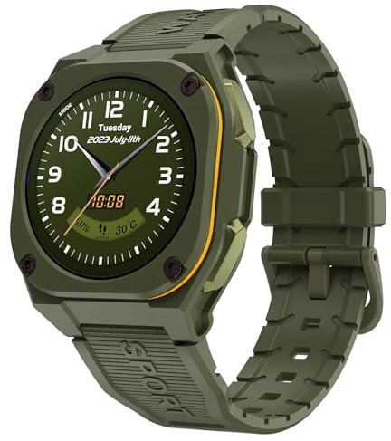 Kompass Militär Uhr Sportuhr Herren Damen Smartwatch Laufuhr Outdoor Fitnessuhr mit Telefonfunktion Gesundheitsuhr Blutdruckmessung Schrittzähler Uhr Junge Mädchen Fitness Tracker Pulsuhr Smart Watch