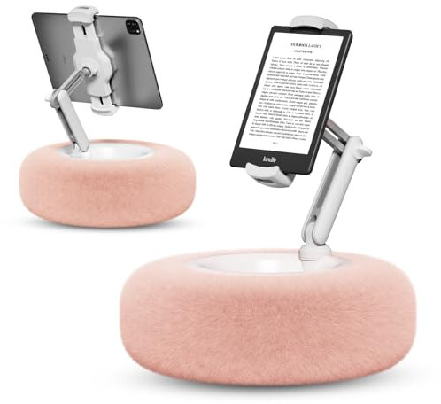 SupeDesk Kindle Halterung Kissen, Tablet Halterung, ipad Ständer, Tablet Ständer, kompatibel mit 4,7-13 Kindle/Telefon/Tablet, verstellbare Handy Halterung für Bett,Sofa,Videos shauen, weich & bequem