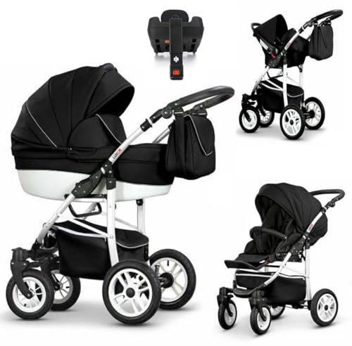 Kinderwagen-Set Craft Eco 5 in 1 inkl. Sportsitz, Autositz, Iso Base und Zubehör - 17 Teile - in 16 Farben