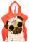 QILZO Toalla con Capucha Niños, Toalla Perros 60x60cm Poncho Infantil Playa y Piscina 2 a 6 años Poncho Niña, Toalla de Baño Microfibra