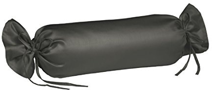 liebling Kissenhülle Nackenrolle Interlock Jersey 40 x 15 cm, Farbe anthrazit, Kissenbezug aus 100% Baumwolle, edler Glanz, waschbar 60 Grad, Ökotex 100