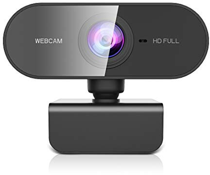 Webcam for PC with Microphone, HD 1080P Streaming Web Cam for PC,MAC, Laptop,Plug and Play USB Camera for Youtube,Skype Video Calling,Face Cam for Studying,Conference,Gaming with Rotatable Clip