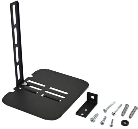 AV:Link | TV Accessory Shelf Floating Media Console Stand Universal Wall & TV Mount Adjustable Gaming & Router Shelf No Drill, Compact Bracket | Black