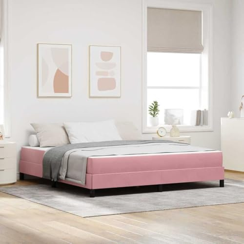 vidaXL Box Boxspring Säng i Sammet med Skummadrass – Modern och Bekväm Rektangulär Lyxdesign