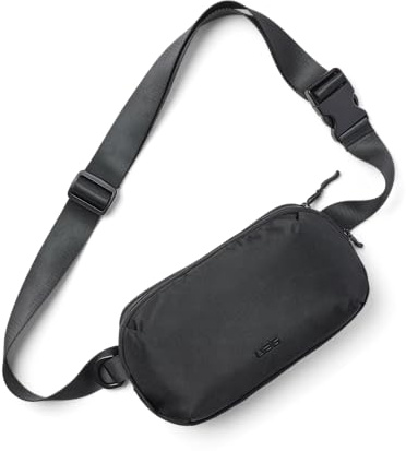 URBAN ARMOR GEAR UAG 1-Liter Sling Bag - Rugged Ration Hip Pack Waist Bag Adjustable Strap Zippered Compartment for Travel, Standard Issue Black