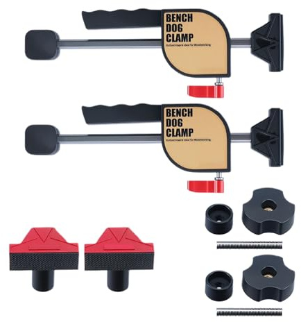 Serres À Bois,Serrage Robuste Ajustable | Serre D'Établi À Prise Fixe Rapide - Pour Rail De Scie, Ponçage, Découpe, Réparation, Établi, Atelier, Scie Sur Table,