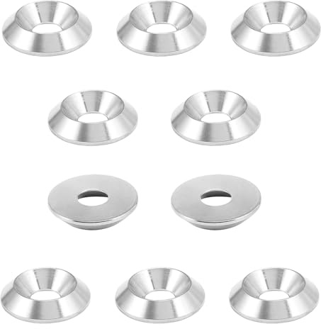 HAPPOW 10 dischi a testa svasata M8, rosette intrecciate, rondelle in acciaio inox, dischi decorativi, M8 x 20 x 5 mm, per l'installazione a filo in macchinari, automobili, mobili, impianti