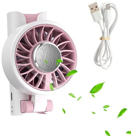 Genérico Ventilador Personal,Pequeños Dispositivos de Refrigeración Portátiles - Ventilador Personal a Batería - Para Interior Exterior Senderismo Camping Playa Correr Casa Gimnasio Oficina