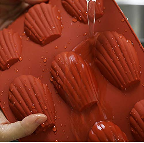 Xiuganpo Silikon Madeleine Bakformar, Non Stick Madeleine Formar med 9 Håligheter, Återanvändbara Silikonformar med Livsmedelsklassat LFGB-fritt Material för Ugn Mikrovågsugn Diskmaskin Frys