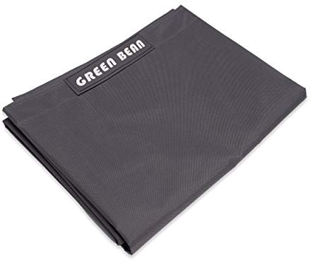 Green Bean Square XXL Riesensitzsackhülle 140x180 cm - PVC Bezug - Indoor und Outdoor Sitzsackhülle - Bean Bag Bezug - Sitzsackbezug ohne Füllung - Lounge Chair Hülle - abwaschbar - Anthrazit