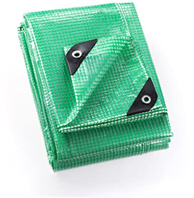 GUARD SHIELD Clear Green Tarp Heavy Duty 12x16 Feet Waterproof for Greenhouse Outdoor Garden Poly Cover UV Resistant 3x3 Weave 10mil