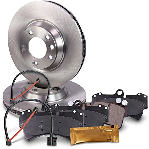 ATEC Germany Set freni asse anteriore incl. dischi freno Ø 350 mm ventilati + pastiglie freno anteriori Compatibile con AUDI Q7 (4LB), VW TOUAREG (7LA, 7L6, 7L7)