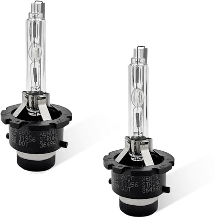 Yourkar 2 PCS Car HID Bulbs, D2S/D2C High Low Beam HID Xenon Bulbs Replacement, 6000K 35W Super Bright Vehicle Light Bulbs with Metal Stents Base, Practical Car Accessories