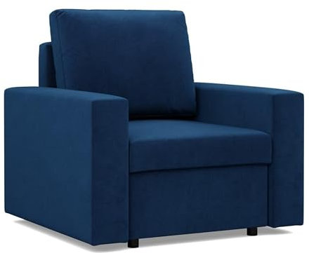 Mebligo - Sessel Wohnzimmer 92 x 83 x 85 cm NEO Kollektion, Lesesessel Bequem, Langlebig und Abriebfest, Loungesessel Wohnzimmer, Sessel Schlafzimmer, Gemütlicher Sessel, Dunkelblau