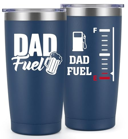 Livole Dad Gifts for Fathers Day, Birthday, Christmas, Dad Fuel Mug, Father s Day Presents for Daddy, Father, Men Who Has Everything, 20oz 600ml Wine Tumbler with Straw and Lids