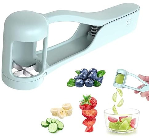 IEBTAWN 1 Pieza Máquina Cortadora De Frutas Cortador De Uvas Para Niños, Cortador De Uvas Para Bebés, Herramienta Para Cortar Uvas, Tomates Cherry, Fresas En Cuartos Para Ensalada De Frutas Y Verduras