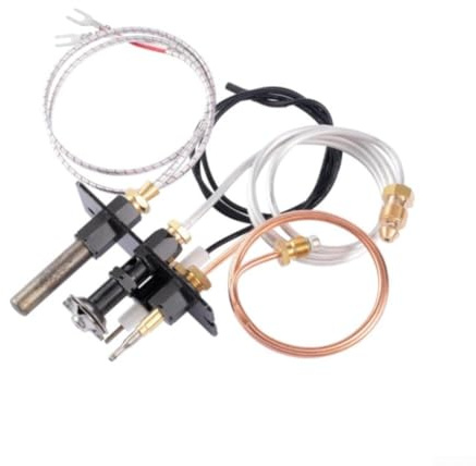 HEBEOT Kit de encendido de chimenea de gas de repuesto LP de 3 vías con construcción robusta y componentes de instalación completos, piezas de montaje piloto de repuesto