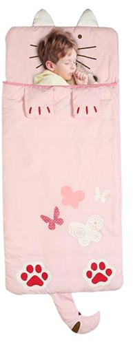 Sac de Couchage pour Enfants, Tapis de Sieste, Sac Couchage Confortable pour garçons et Filles, Dessin animé pour Enfants, décoration la Maison