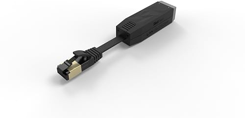Silent Power LAN iSilencer+, Ethernet Noise Filter with Galvanic Isolation & RF Filtering, Reduces Noise & Jitter – Gigabit RJ45 Isolator for Hi-Res Audio with Cleaner Signal and Stable Timing