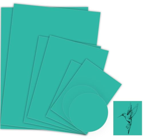 8Pcs Soft Rubber Lino Printing Blocks-Mixed Sizes (2 A4/2 A5/2 A6) and 2 Round 10cm Sheets for Linocut Art and Easy Carving