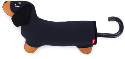 Balvi Ombrello Teckel Colore nero Ombrello a forma di bassotto con custodia Nylon