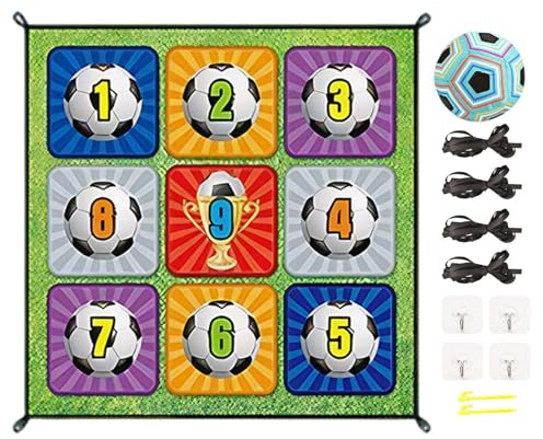 Foldable Soccer Toss Game - Interactive Kids Boys Flannel Mat Goals, Soccer Ball Fabric Goals Toys, Portable Toss Game, Soccers Games For Indoor Outdoor Backyard Home Living Room Garden Yard Patio