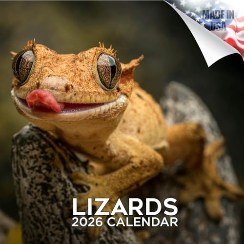 2027 Lizard - Reptile Monthly Wall Calendar, 16 Month 12x24 Wildlife Planner, Thick No-Bleed Paper, Large Grid, Giftable Animal Calendar for Teachers, Home, Office, Made in USA