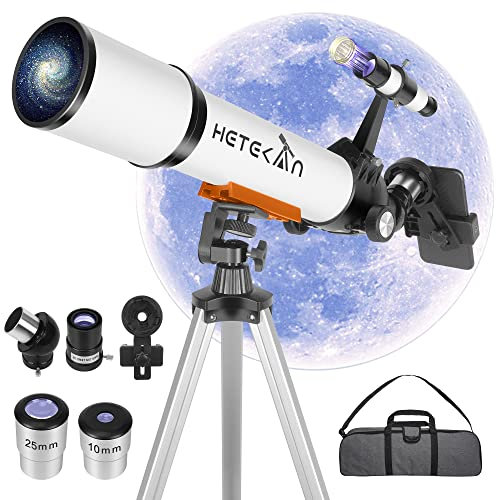 Télescope, Télescope astronomique 70 mm Ouverture 500 pour Adultes pour Enfants (25X-150X), avec Adaptateur Téléphonique, pour l'observation Planétaire et Lunaire