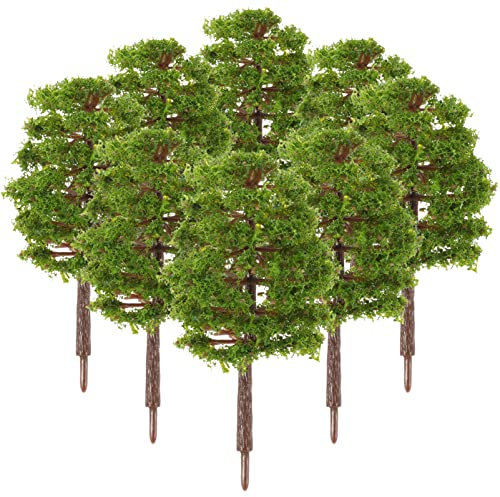 BESPORTBLE 20Pcs 9CM Model Trees for Model Railway Scenery - OO Gauge Trees & Bushes, DIY Landscape Architectural, Train Set Terrain Building for Adults, Hobbyists, Collectors