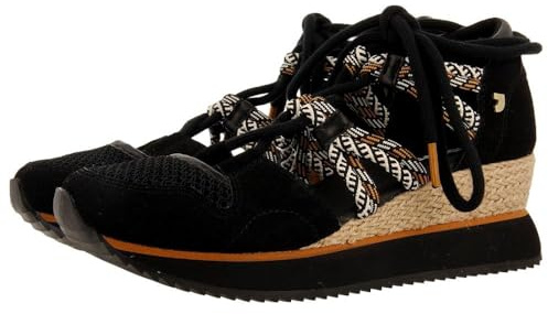 GIOSEPPO IONA - Sandalias deportivas para Mujer, Plantilla acolchada, Cuña combinada en EVA de colores, Color Negro, 35 EU