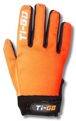 Ti-GO Kids Long Finger Riding Gloves - Anti-Slip Cycling Glove for Children - Padded Grip, Velcro Closure - Toddler Sports Accessories and Outdoor Safety Gear - Pair