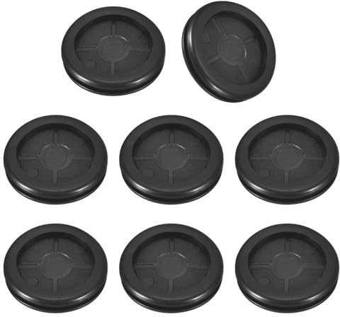 QUARKZMAN 10pz Occhielli in Gomma 42mm Foro di Perforazione, Guarnizione Anello per Tappi Fori a Doppia Faccia ID 35mm Passacavi Scrivania per Protezione dei Cavi Firewall, Nero
