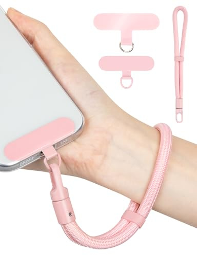 Becellen 3 Pezzi Cordino per Cellulare, Universale Laccio Cellulare Con 2 Ultrasottile Patch Regolabile Laccetto Telefono Duradero Cordoncino per Smartphone